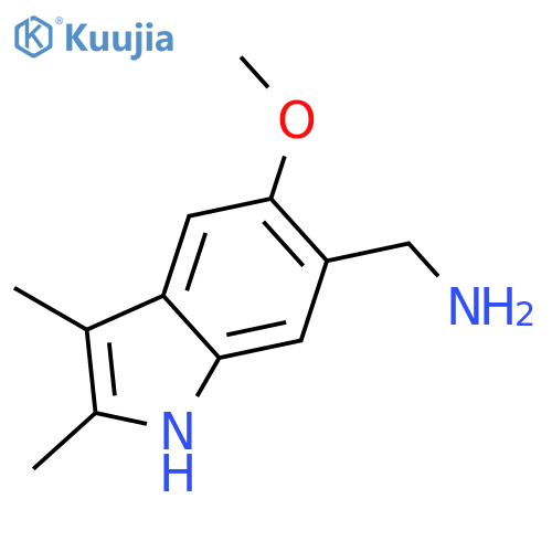 5-methoxy-2,3-dimethyl-1H-Indole-6-methanamine structure