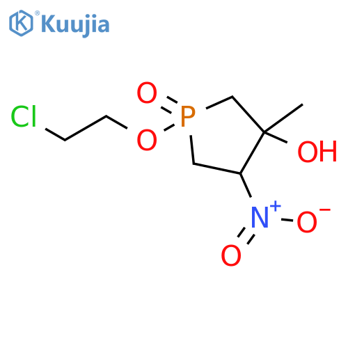3-Phospholanol, 1-(2-chloroethoxy)-3-methyl-4-nitro-, 1-oxide structure