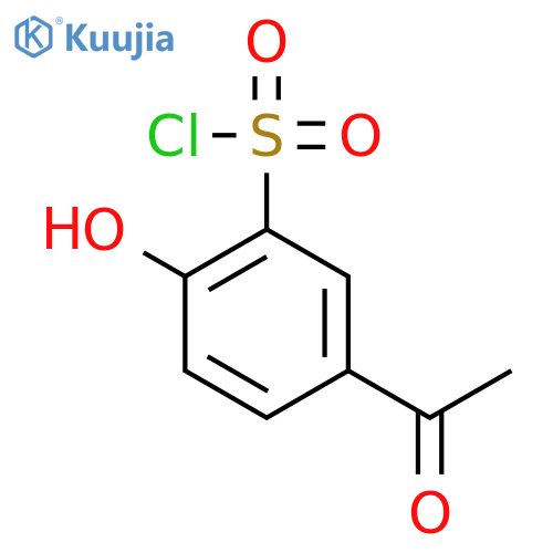 5-acetyl-2-hydroxybenzene-1-sulfonyl chloride structure