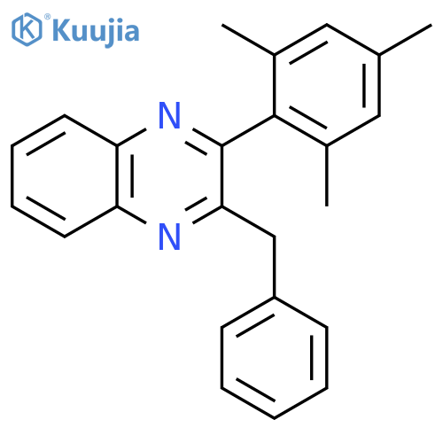 QUINOXALINE, 2-(PHENYLMETHYL)-3-(2,4,6-TRIMETHYLPHENYL)- structure
