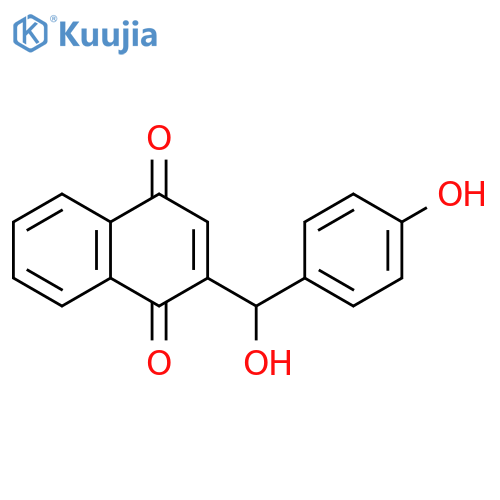 2-[hydroxy(4-hydroxyphenyl)methyl]naphthalene-1,4-dione structure