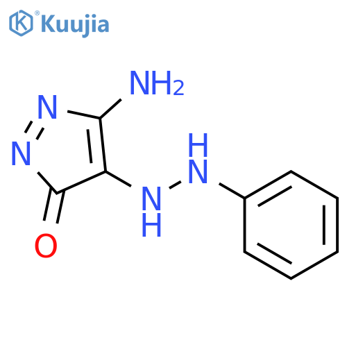 5-amino-4-(2-phenyldiazen-1-yl)-1H-pyrazol-3-ol structure