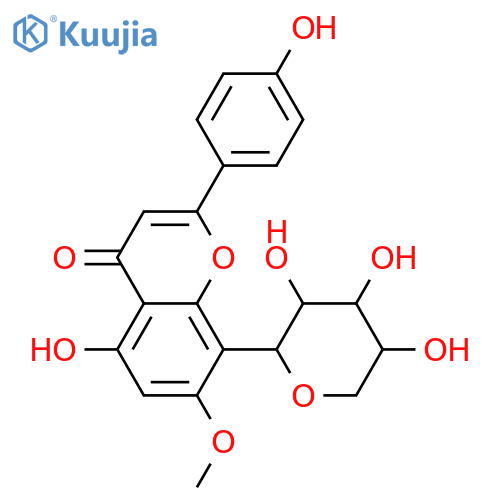 4H-1-Benzopyran-4-one,8-a-L-arabinopyranosyl-5-hydroxy-2-(4-hydroxyphenyl)-7-methoxy- structure
