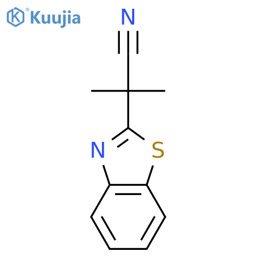 2-(1,3-benzothiazol-2-yl)-2-methylpropanenitrile structure