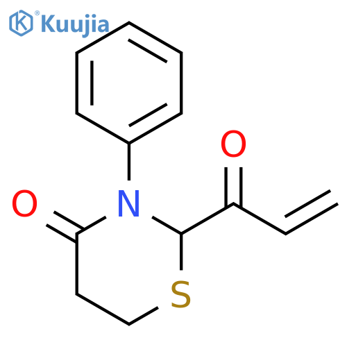 4H-1,3-THIAZIN-4-ONE, TETRAHYDRO-2-(1-OXO-2-PROPENYL)-3-PHENYL- structure