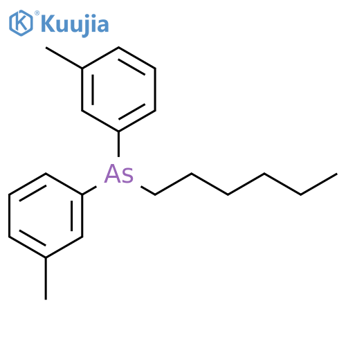 ARSINE, HEXYLBIS(3-METHYLPHENYL)- structure
