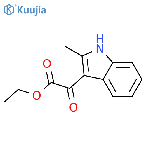 Ethyl 2-methyl-3-indolylglyoxylate structure