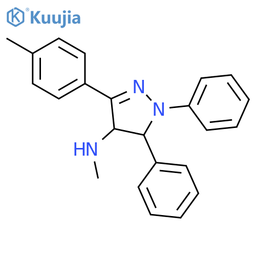 1H-Pyrazol-4-amine,4,5-dihydro-N-methyl-3-(4-methylphenyl)-1,5-diphenyl- structure