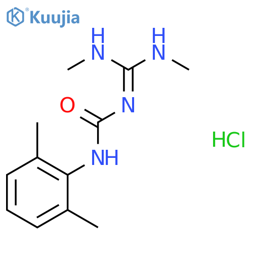 Urea, [bis(methylamino)methylene](2,6-dimethylphenyl)-, hydrochloride structure
