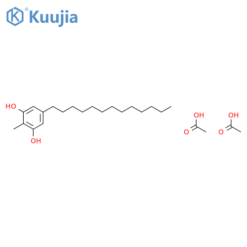 1,3-Benzenediol, 2-methyl-5-tridecyl-, diacetate structure