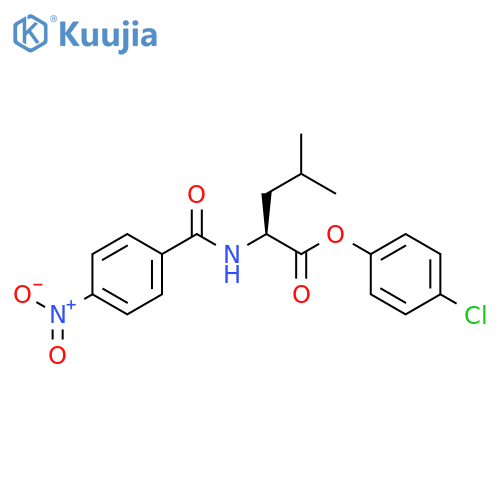 L-Leucine, N-(4-nitrobenzoyl)-, 4-chlorophenyl ester structure