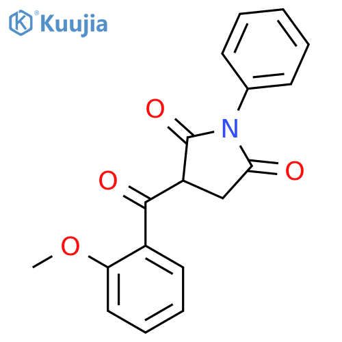 2,5-PYRROLIDINEDIONE, 3-(2-METHOXYBENZOYL)-1-PHENYL- structure