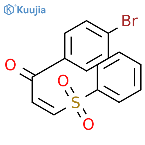 2-PROPEN-1-ONE, 1-(4-BROMOPHENYL)-3-(PHENYLSULFONYL)-, (Z)- structure
