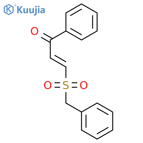 2-Propen-1-one, 1-phenyl-3-[(phenylmethyl)sulfonyl]-, (E)- structure