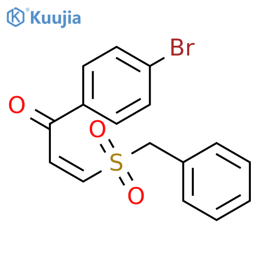 2-PROPEN-1-ONE, 1-(4-BROMOPHENYL)-3-[(PHENYLMETHYL)SULFONYL]-, (Z)- structure