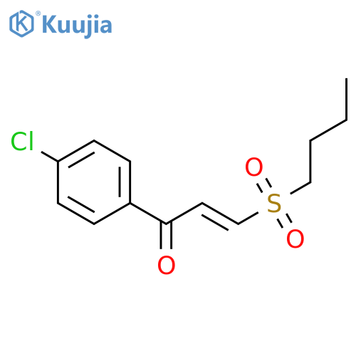 2-PROPEN-1-ONE, 3-(BUTYLSULFONYL)-1-(4-CHLOROPHENYL)-, (E)- structure