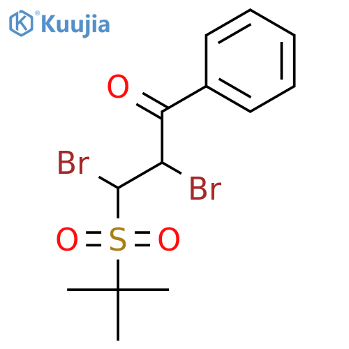 1-PROPANONE, 2,3-DIBROMO-3-[(1,1-DIMETHYLETHYL)SULFONYL]-1-PHENYL- structure