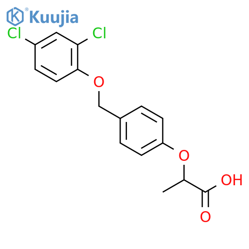 PROPANOIC ACID, 2-[4-[(2,4-DICHLOROPHENOXY)METHYL]PHENOXY]- structure