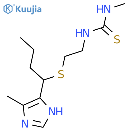 Thiourea, N-methyl-N'-[2-[[1-(5-methyl-1H-imidazol-4-yl)butyl]thio]ethyl]- structure