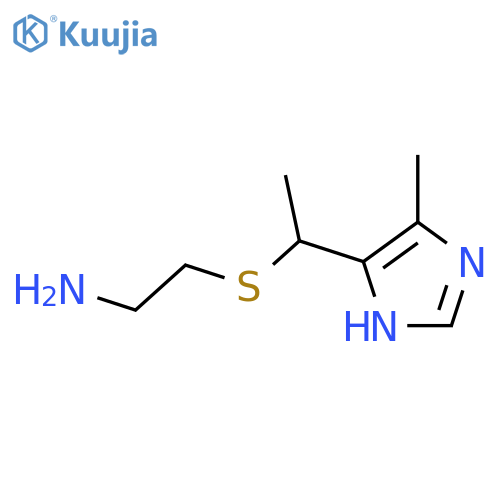 Ethanamine, 2-[[1-(5-methyl-1H-imidazol-4-yl)ethyl]thio]- structure
