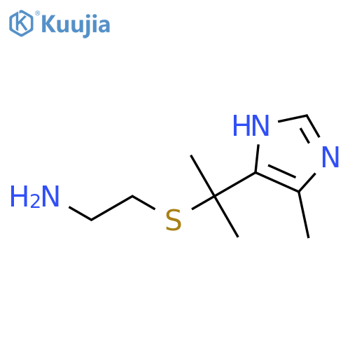 Ethanamine, 2-[[1-methyl-1-(5-methyl-1H-imidazol-4-yl)ethyl]thio]- structure