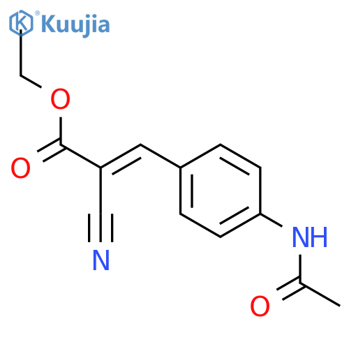2-Propenoic acid,3-[4-(acetylamino)phenyl]-2-cyano-, ethyl ester structure