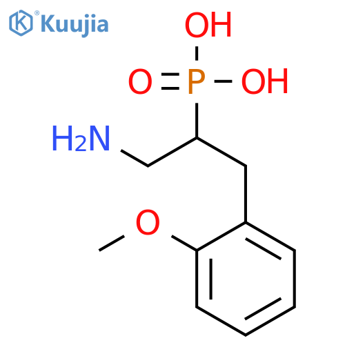 [1-amino-3-(2-methoxyphenyl)propan-2-yl]phosphonic acid structure