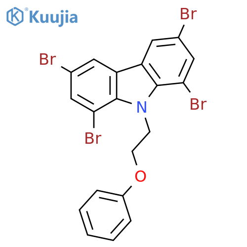 9H-CARBAZOLE, 1,3,6,8-TETRABROMO-9-(2-PHENOXYETHYL)- structure