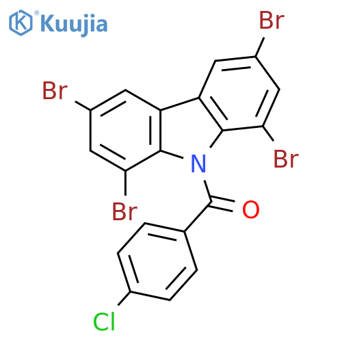 9H-CARBAZOLE, 1,3,6,8-TETRABROMO-9-(4-CHLOROBENZOYL)- structure