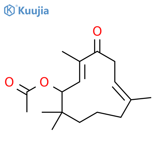 2,9-Cycloundecadien-1-one, 4-(acetyloxy)-2,5,5,9-tetramethyl-, (E,E)- structure