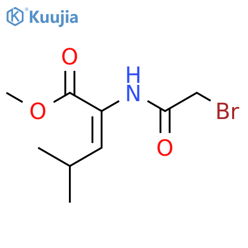 2-Pentenoic acid, 2-[(bromoacetyl)amino]-4-methyl-, methyl ester, (E)- structure