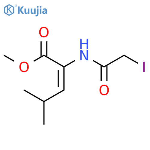 2-PENTENOIC ACID, 2-[(IODOACETYL)AMINO]-4-METHYL-, METHYL ESTER, (E)- structure