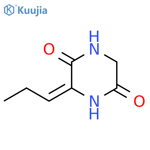 2,5-PIPERAZINEDIONE, 3-PROPYLIDENE-, (E)- structure