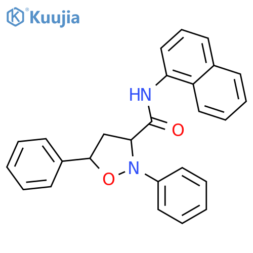3-ISOXAZOLIDINECARBOXAMIDE, N-1-NAPHTHALENYL-2,5-DIPHENYL- structure