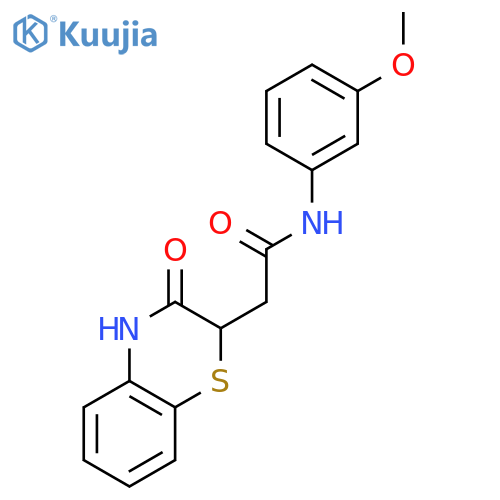 N-(3-methoxyphenyl)-2-(3-oxo-4h-1,4-benzothiazin-2-yl)acetamide structure