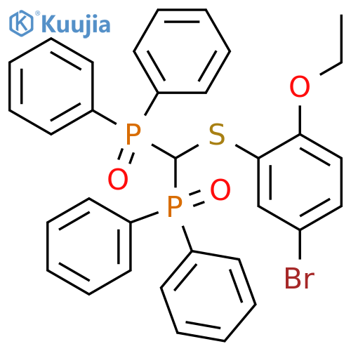 Phosphine oxide,[[(5-bromo-2-ethoxyphenyl)thio]methylene]bis[diphenyl- structure