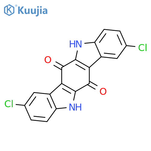 Indolo[3,2-b]carbazole-6,12(5H,11H)-dione, 2,8-dichloro- structure