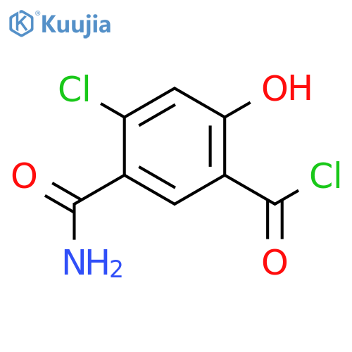 Benzoyl chloride, 5-(aminocarbonyl)-4-chloro-2-hydroxy- structure