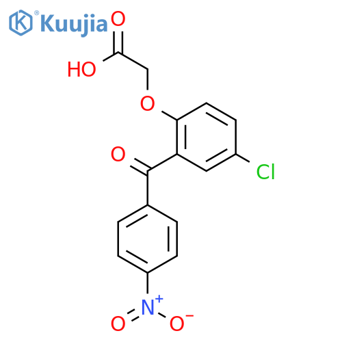 Acetic acid, [4-chloro-2-(4-nitrobenzoyl)phenoxy]- structure