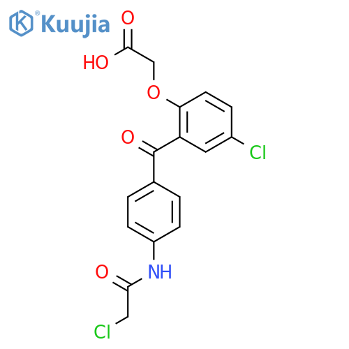 ACETIC ACID, [4-CHLORO-2-[4-[(CHLOROACETYL)AMINO]BENZOYL]PHENOXY]- structure
