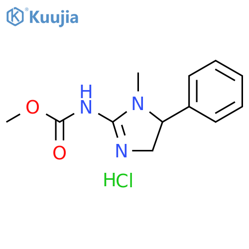 Carbamic acid, (4,5-dihydro-1-methyl-5-phenyl-1H-imidazol-2-yl)-,methyl ester, monohydrochloride structure