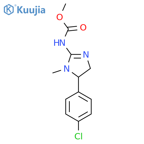 Methyl N-[5-(4-chlorophenyl)-1-methyl-4,5-dihydroimidazol-2-yl]carbamate structure