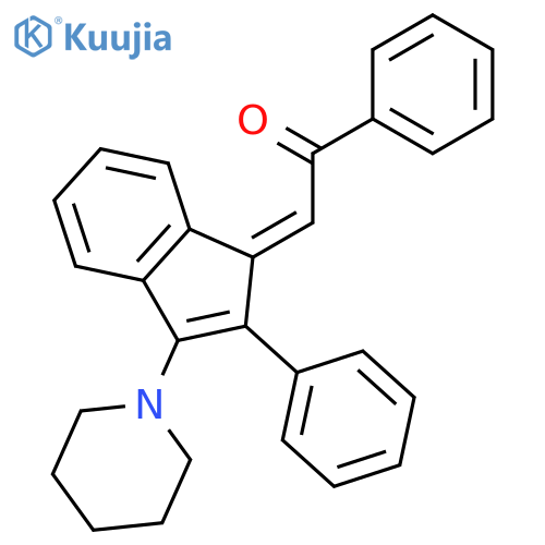ETHANONE, 1-PHENYL-2-[2-PHENYL-3-(1-PIPERIDINYL)-1H-INDEN-1-YLIDENE]- structure