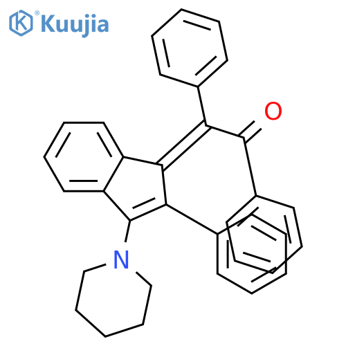 Ethanone, diphenyl[2-phenyl-3-(1-piperidinyl)-1H-inden-1-ylidene]- structure