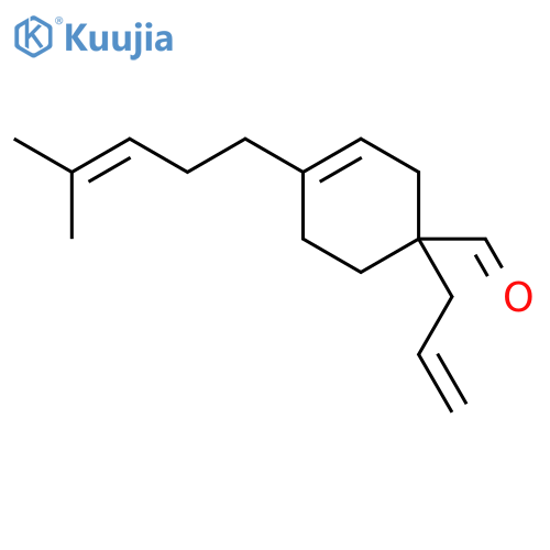 1-allyl-4-(4-methyl-3-pentenyl)cyclohex-3-ene-1-carbaldehyde structure