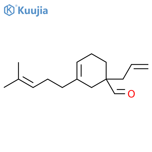 3-Cyclohexene-1-carboxaldehyde, 3-(4-methyl-3-penten-1-yl)-1-(2-propen-1-yl)- structure