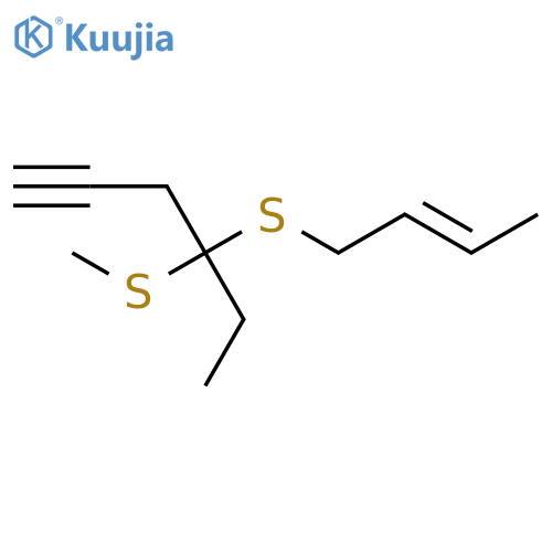 1-Hexyne, 4-(2-butenylthio)-4-(methylthio)- structure