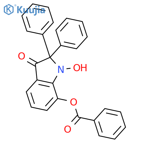 1H-Indol-1-yloxy, 7-(benzoyloxy)-2,3-dihydro-3-oxo-2,2-diphenyl- structure