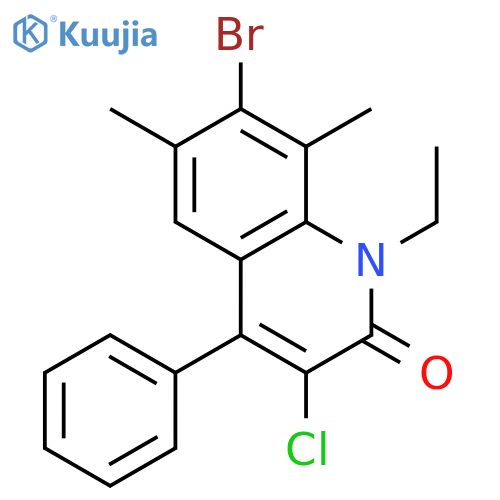 2(1H)-QUINOLINONE, 7-BROMO-3-CHLORO-1-ETHYL-6,8-DIMETHYL-4-PHENYL- structure
