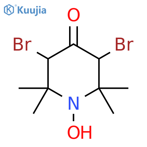 3,5-dibromo-1-hydroxy-2,2,6,6-tetramethylpiperidin-4-one structure
